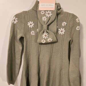 Cupcakes and Cashmere knitted 3pc set dress, headband and thighs size 5/6